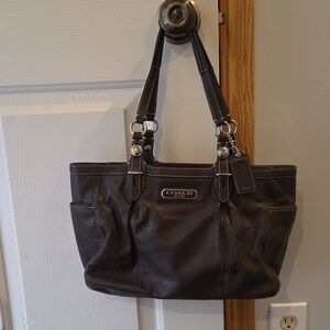 Coach Dark Brown Leather Tote